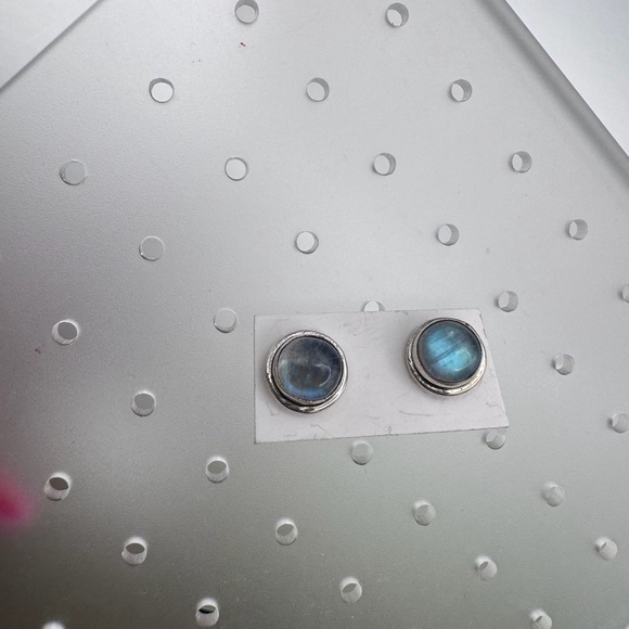 S925 Moonstone Studs